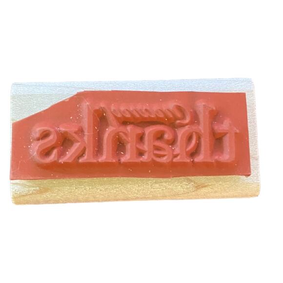 Stampin' Up 2002 Many Thanks Rubber Stamp NEW - Picture 2 of 2